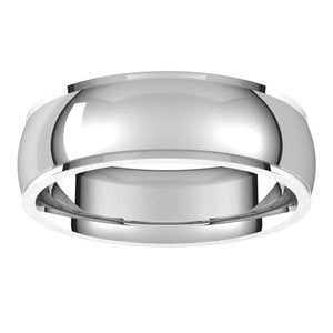 Sterling Silver 6 mm Comfort Fit Edge Band Size 10