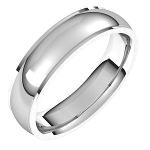 Sterling Silver 5 mm Comfort Fit Edge Band Size 9