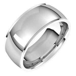 Sterling Silver 8 mm Comfort Fit Edge Band Size 6