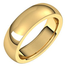 Load image into Gallery viewer, 22K Yellow 6 mm Half Round Comfort Fit Heavy Band Size 9
