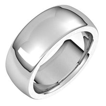 Load image into Gallery viewer, 18K White 8 mm Half Round Comfort Fit Heavy Band Size 11.5
