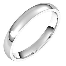 Charger l&#39;image dans la galerie, Sterling Silver 3 mm Half Round Comfort Fit Light Band Size 10
