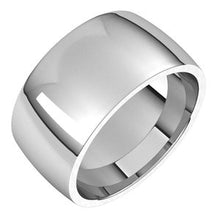 Load image into Gallery viewer, Platinum 10 mm Half Round Comfort Fit Light Band Size 11.5
