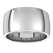 Load image into Gallery viewer, Platinum 10 mm Half Round Comfort Fit Light Band Size 9
