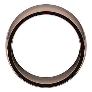 18K Rose 12 mm Half Round Comfort Fit Light Band Size 13