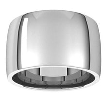 Charger l&#39;image dans la galerie, Sterling Silver 12 mm Half Round Comfort Fit Light Band Size 10
