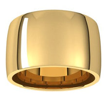 Load image into Gallery viewer, 18K Yellow 12 mm Half Round Comfort Fit Light Band Size 12
