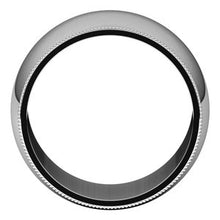 Load image into Gallery viewer, 18K White 12 mm Milgrain Half Round Band Size 5.5
