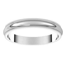 Charger l&#39;image dans la galerie, Sterling Silver 3 mm Milgrain Half Round Band Size 6
