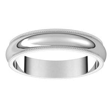 Charger l&#39;image dans la galerie, Sterling Silver 4 mm Milgrain Half Round Band Size 9
