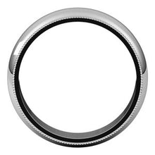 Load image into Gallery viewer, Sterling Silver 6 mm Milgrain Half Round Band Size 10
