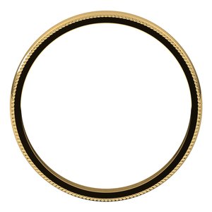 10K Yellow 2.5 mm Milgrain Half Round Light Band Size 6