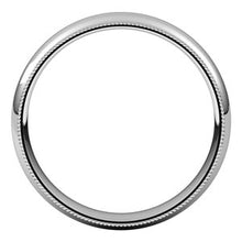 Charger l&#39;image dans la galerie, Sterling Silver 4 mm Milgrain Half Round Comfort Fit Band Size 10

