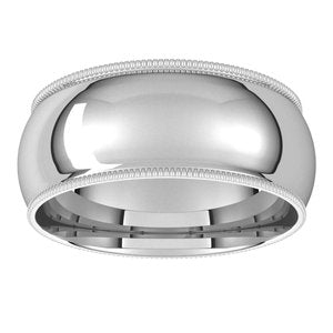 Milgrain Half Round Comfort Fit Bands