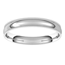 Charger l&#39;image dans la galerie, Sterling Silver 3 mm Milgrain Half Round Comfort Fit Light Band Size 10
