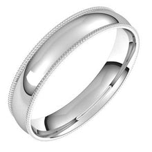 Load image into Gallery viewer, Sterling Silver 4 mm Milgrain Light Comfort Fit Band Size 10
