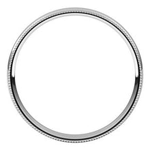 Charger l&#39;image dans la galerie, Sterling Silver 2.5 mm Milgrain Half Round Comfort Fit Light Band Size 10
