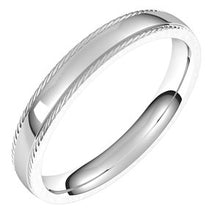 Load image into Gallery viewer, Sterling Silver 3 mm Rope Half Round Comfort Fit Band Size 7
