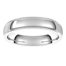Charger l&#39;image dans la galerie, Sterling Silver 4 mm Rope Half Round Comfort Fit Band Size 9
