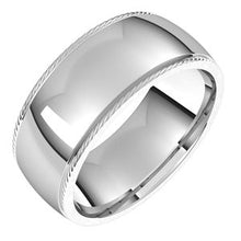 Charger l&#39;image dans la galerie, Sterling Silver 8 mm Rope Half Round Comfort Fit Band Size 7
