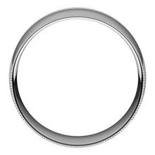 Load image into Gallery viewer, Sterling Silver 8 mm Milgrain Half Round Comfort Fit Light Band Size 10
