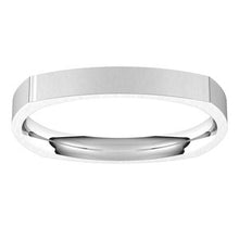 Charger l&#39;image dans la galerie, Sterling Silver 2.5 mm Square Comfort Fit Band Size 7
