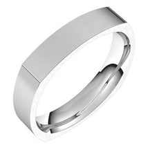 Charger l&#39;image dans la galerie, Sterling Silver 4 mm Square Comfort Fit Band Size 10

