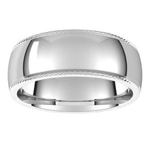 Charger l&#39;image dans la galerie, Sterling Silver 7 mm Rope Half Round Comfort Fit Band Size 9.5
