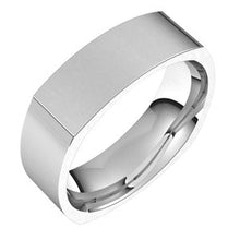 Charger l&#39;image dans la galerie, Sterling Silver 6 mm Square Comfort Fit Band Size 9.5
