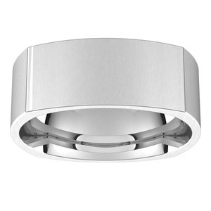 Palladium 7 mm Square Comfort Fit Band Size 12.5