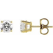 Load image into Gallery viewer, 14K Yellow 5 mm Round Cubic Zirconia Stud Earring
