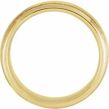 Charger l&#39;image dans la galerie, Half Round Band with Hammer Finish &amp; Milgrain
