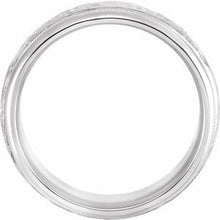 Charger l&#39;image dans la galerie, Half Round Band with Hammer Finish &amp; Milgrain
