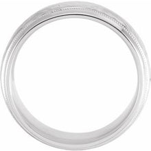 Charger l'image dans la galerie, Half Round Band with Hammer Finish &amp; Milgrain
