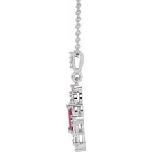 Load image into Gallery viewer, Platinum Ruby &amp; 3/8 CTW Diamond 16-18&quot; Necklace
