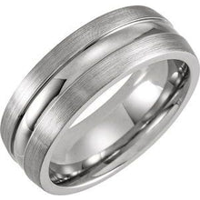 Load image into Gallery viewer, Cobalt 8 mm Grooved Band Size 9.5
