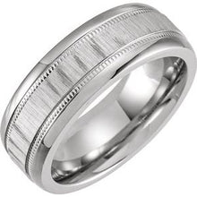 Load image into Gallery viewer, Cobalt 8 mm Coin Edge Band Size 9
