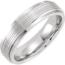 Load image into Gallery viewer, Cobalt 6 mm Grooved Flat Edge Band Size 8.5
