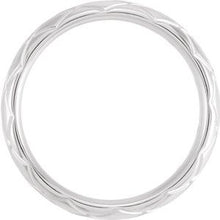 Charger l&#39;image dans la galerie, Sterling Silver 6 mm Patterned Band Mounting Size 9
