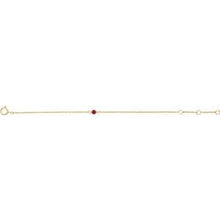 Load image into Gallery viewer, 14K Yellow Imitation Ruby Youth Birthstone 4 1/2-5 1/2&quot; Bracelet
