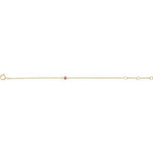 Load image into Gallery viewer, 14K Yellow Imitation Pink Tourmaline Youth Birthstone 4 1/2-5 1/2&quot; Bracelet

