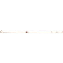 Load image into Gallery viewer, 14K Rose Imitation Mozambique Garnet Youth Birthstone 4 1/2-5 1/2&quot; Bracelet
