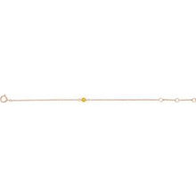 Load image into Gallery viewer, 14K Rose Imitation Citrine Youth Birthstone 4 1/2-5 1/2&quot; Bracelet
