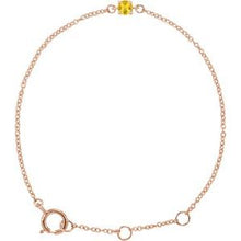 Load image into Gallery viewer, 14K Rose Imitation Citrine Youth Birthstone 4 1/2-5 1/2&quot; Bracelet
