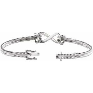 Infinity-Inspired Rope Bangle Bracelet 