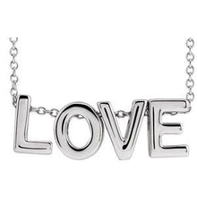 Load image into Gallery viewer, Sterling Silver Love 16-18&quot; Necklace
