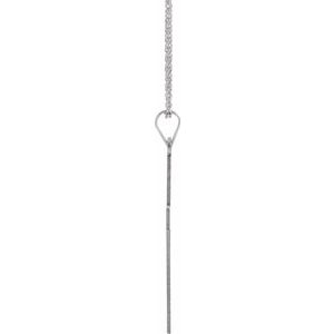 Sterling Silver 28 x 18 mm Cross 18" Necklace