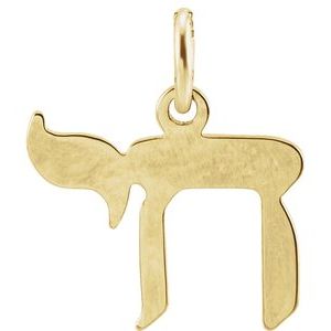 14K Yellow Chai Pendant