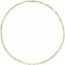 Charger l&#39;image dans la galerie, 18K Yellow Gold-Plated Sterling Silver 3.85 mm Elongated Flat Link 18&quot; Chain
