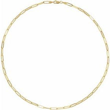 Charger l&#39;image dans la galerie, 18K Yellow Gold-Plated Sterling Silver 3.85 mm Elongated Flat Link 20&quot; Chain
